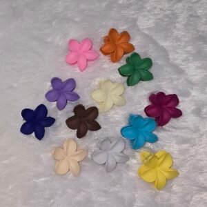 Matte floral claw clip