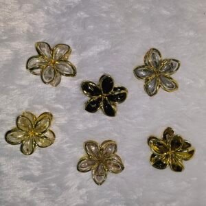 Glossy big floral claw clip