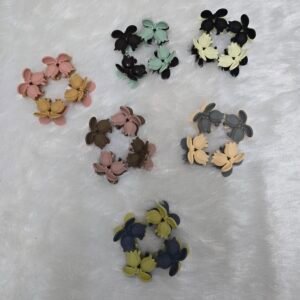 Small tulip double colour claw clip