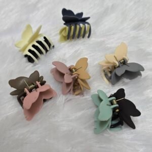 small butterfly double colour claw clip
