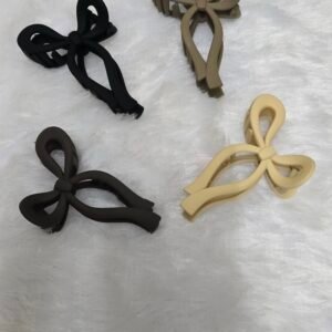 Big matte bow claw clip