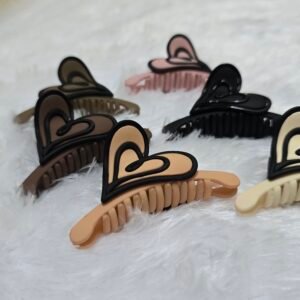 Heart shaped claw clip