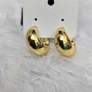 Gold plated huggie hoop earrings