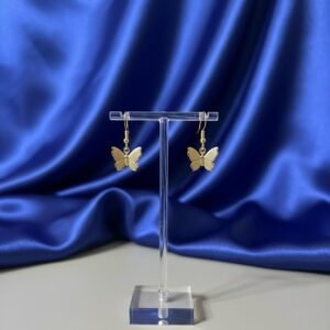 Gold plated butterfly earrings