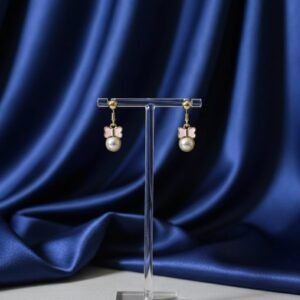 Butterfly pearl earrings