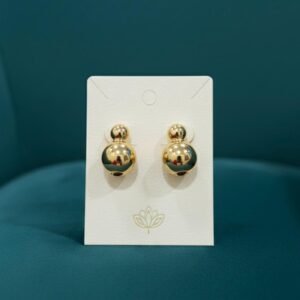 Gold plated beads earrings