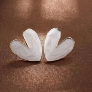 Gold plated alloy heart - shaped stud