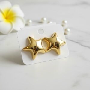 Gold plated star stud