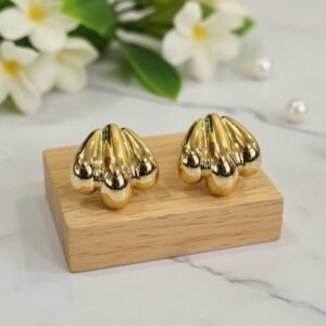 Gold plated shell earrings