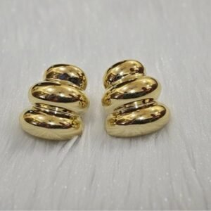 Gold plated coiled designed earrings