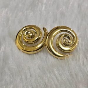 Gold plated swirl earrings