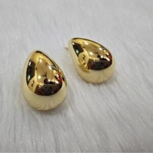 Gold plated small raindrop earrings