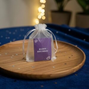 Add organza gift bag for your card