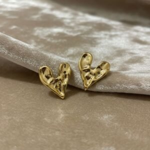 Gold plated crushed heart