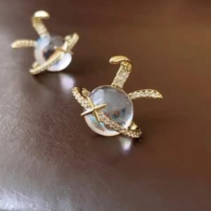 Planet rhinestone stud