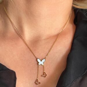 Anti tarnish butterfly pendant