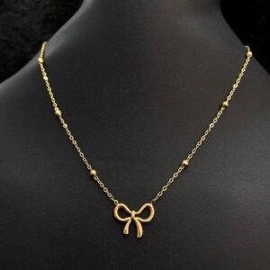 Anti tarnish bow pendant