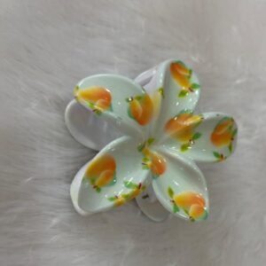 Big fruit floral claw clip