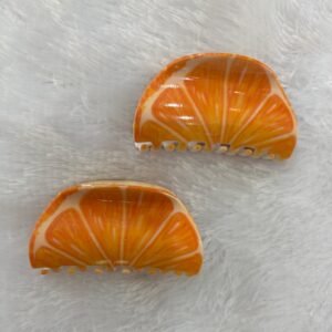 Orange claw clip