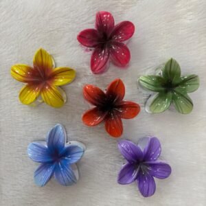 Plumeria flower claw clip