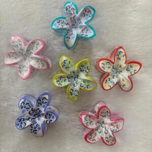 Flower design floral claw clip