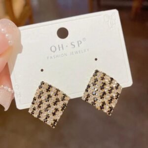 Square fashion stud earrings