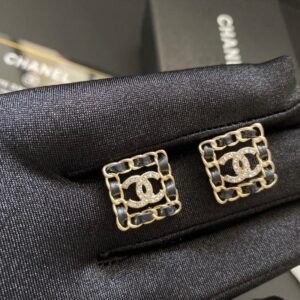Chanel black stud