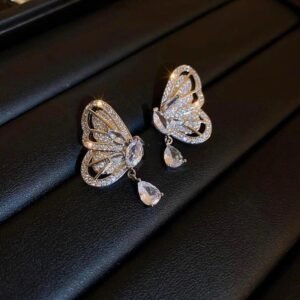 Crystal butterfly earrings