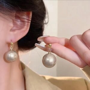 Pearl balls drop earrings
