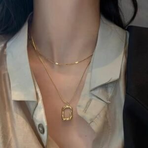 Gold plated double layer chain