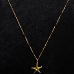 Gold plated star pendant chain