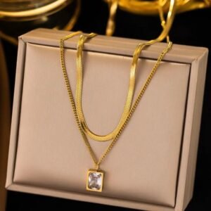 Anti tarnish double layer chain