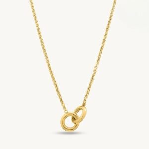Gold plated circle interlocking chain