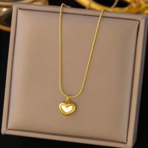 Gold plated heart chain